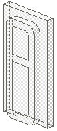 4036-12 Glas voor klein treinraam (met ribbel) 1x2x3 transparant NIEUW *