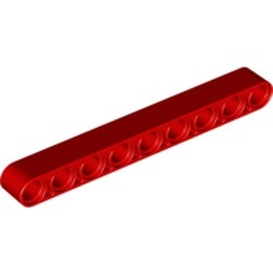 40490-5 Technic, Hefbalk 1x9 dik rood NIEUW *1D000