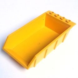 4080-3 Laadbak 4x6 hoog open noppen (Tipper) geel NIEUW *1R0000
