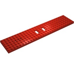 4093a-5G Trein, basis 6x28 - drie ronde gaten elke kant rood gebruikt *5D0000