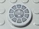 4150px19-86 Tegel 2x2 rond met SW Radial Machinery patroon grijs, licht (blauwachtig) NIEUW *0K000