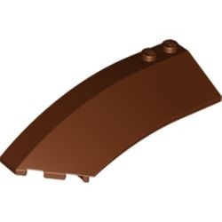 41750-88 Steen, wig 8x3x2 links open bruin, roodachtig NIEUW *4D000
