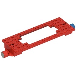 4178a-5G Trein, basis 6x16 met uitsnede motor MET magneten rood gebruikt *