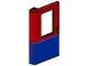 4181p05-5G Trein, Deur 1x4x5 links rood onderzijde blauw rood gebruikt *1D0000