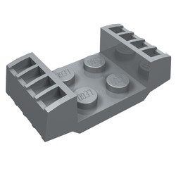 41862-66 Plaat 2x2 met grill beide kanten erop grijs, lichtparel NIEUW *5A021