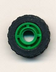 42610c01-6 Wiel 11x8 groef vier compartimenten, band 17,5x6 groen NIEUW *5W000