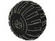 4288-11G Rubber wiel klein met asgat zwart gebruikt *