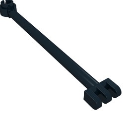 4319-11G Scharnier lengte 8 drie vingers, open nop andere kant zwart gebruikt *