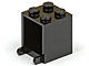 4345a-11G Box 2x2x2 opening voorkant dichte noppen zwart gebruikt *5K000