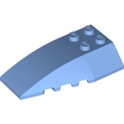 43712-42 Steen, wig 6x4 drievoudig gebogen blauw, midden NIEUW *0L000