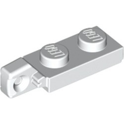 44301-1 Scharnierplaat 1x2- 1 vinger aan einde wit NIEUW *1B298