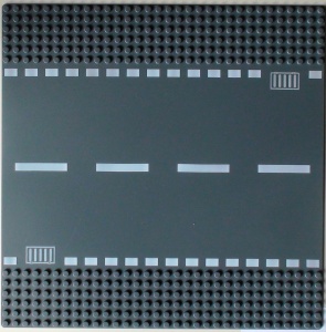 44336px4-85G Wegenplaat 32x32 recht grijs, donker (blauwachtig) gebruikt *3K000