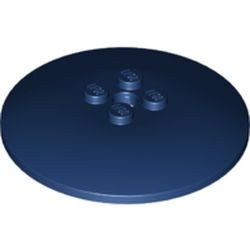 44375b-63 Schotel 6x6 MASSIEVE noppen blauw, donker NIEUW *1R024