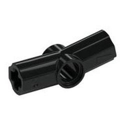 4450-11 Technic, Hoekverbinding gebogen 90 graden #7 zwart NIEUW *1A080