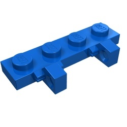 44568-7 Scharnierplaat 1x4 twee vingers achterzijde blauw NIEUW *1L0000