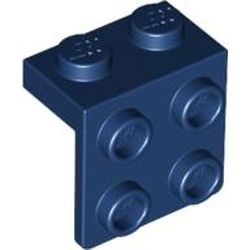 44728-63 Verbindingsplaat 1x2- 2x2 blauw, donker NIEUW *1B258