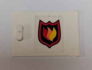 4533pb008L-1G Deurtje 2x3x2 met Brandweer Logo LINKS (Sticker) - Set 7239 wit gebruikt *