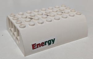45411pb09-1G Dakpan 8x6x2 dubbel met Energy aan beide kanten (Stickers) wit gebruikt *