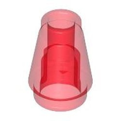 4589b-17 Kegel 1x1x1 transparant rood NIEUW *1B086