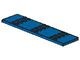 4607-7G Platte plaat 4x16 met 24 noppen blauw gebruikt *