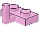 4623-104 Platte plaat 1x2 met haak bovenop roze, helder NIEUW *1B330