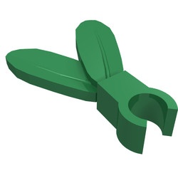 471-6 Pluim- veren met CLIP groen NIEUW *0L015
