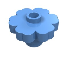 4728-42G Bloem 2x2 blauw, midden gebruikt *0D031