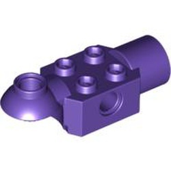 47452-89G Technic, steen 2x2 met gat en Rotation Joint Ball Half Horizontaal paars, donker gebruikt *
