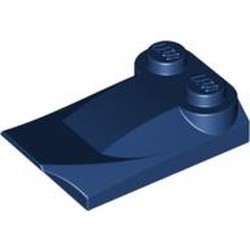 47456-63 Steen 2x3x2/3 (lang) twee noppen, lip einde (kikker) blauw, donker NIEUW *1B189