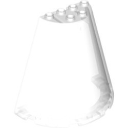 47543-12 Halve kegel 8x4x6 (pakketpost) transparant NIEUW *5D0000