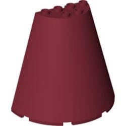 47543-59 Halve kegel 8x4x6 (pakketpost) rood, donker NIEUW *5D0000