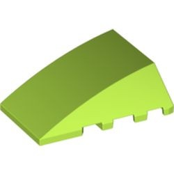 47753-34G Steen, wig 4x4 aflopend zonder noppen bovenop lime gebruikt *1D012