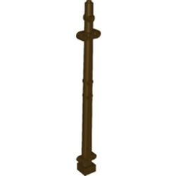 48002-120 Mast 2x2x20 met gaten bruin, donker NIEUW *