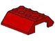 4857-5G Dakpan 45 graden dubbel 4x4 met scharnier rood gebruikt *1D015