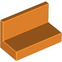 4865-4G Paneel 1x2x1 (bankje) rechte hoeken oranje gebruikt *1B396