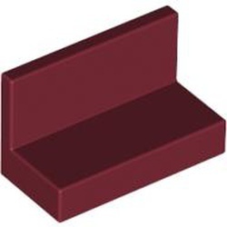 4865-59 Paneel 1x2x1 (bankje) rechte hoeken rood, donker NIEUW *1B017