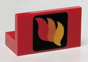 4865pb004-5G Paneel 1x2x1 Brandweer logo rood gebruikt *0D0000