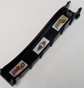 4876pb01-11G FABULAND glijbaan, Ogel en X-Treme Stunts Logo (Sticker) (PAKKETPOST) zwart gebruikt *