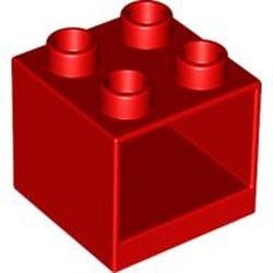 4890-5G DUPLO Kastje 2x2x1 1/2 rood gebruikt *