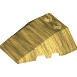 48933-115 Wig 4x4 steen twee noppen- inkepingen onder goud, parel NIEUW *