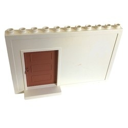 4901c01-1G DUPLO Muur 1x11x6 met schuifdeur (PAKKETPOST) wit gebruikt *