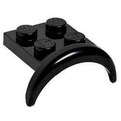 49097-11 Spatbord 3x3x1 ronde boog zwart NIEUW *3D000