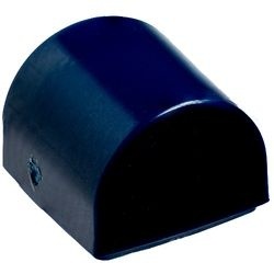 49307-63 Dakpan 1x1 halfrond blauw, donker NIEUW *1B074
