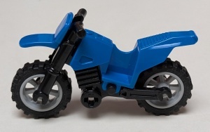 50860c11-7 Motorfiets met zwarte onderkant en lichtgrijze wielen blauw NIEUW *5D0000