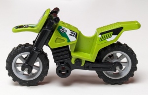 50860c11pb05-34G Motorfiets met zwarte onderkant en lichtgrijze wielen MET Team Extreme Logo (Stickers) - Set 8896 lime gebruikt *1D038