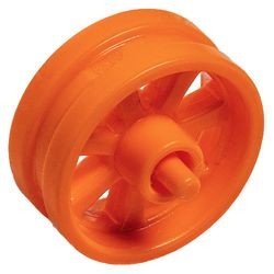 50862-4 Wiel voor motor oranje NIEUW *5W000