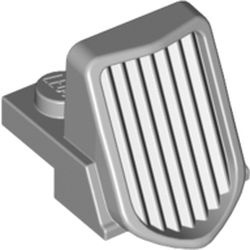 50946-86G Koplamp, grille 1x2x2 2/3 dakpanvormig grijs, licht (blauwachtig) gebruikt *0L0000