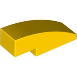 50950-3G Dakpan gebogen 1x3 geel gebruikt *1D035