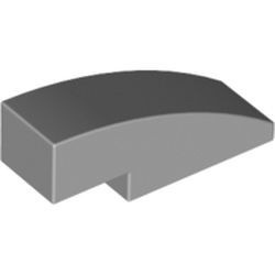 50950-86G Dakpan gebogen 1x3 grijs, licht (blauwachtig) gebruikt *1D035