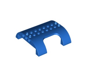 54096-7 Dakpan gebogen 8x8x2 met uitsparing voor deur blauw NIEUW *